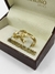 Aliança de Ouro 18k 4mm | Lateral Rebaixada e Pedra ao Centro - comprar online