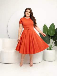 Vestido Midi Terracota - comprar online