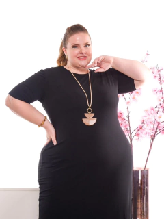 Vestido Ana Preto Plus Size - comprar online