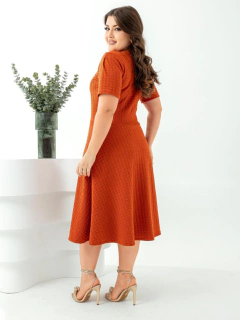 Vestido Tainá Terracota - Ju Fashion Moda Cristã