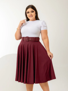Saia Suplex Marsala com Cinto - loja online