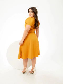 Vestido Alice Mostarda - Ju Fashion Moda Cristã