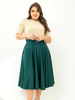 Saia Suplex Verde Militar 360 Graus - Ju Fashion Moda Cristã