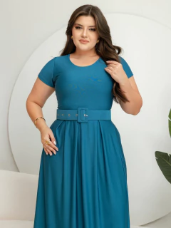 Vestido Longo Azul Petroleo - loja online