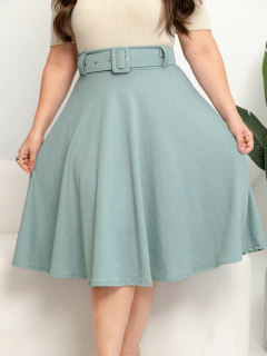 Saia Laveli Verde Claro - Ju Fashion Moda Cristã