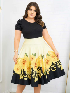 Saia Suplex Preto com Amarelo Florida 360 Graus - loja online
