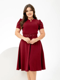 Vestido Alice Marsala - Ju Fashion Moda Cristã