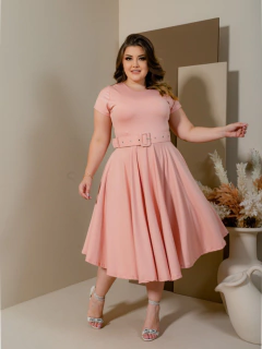 Vestido Midi Rosa - comprar online