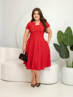 Vestido Mavie Vermelho na internet