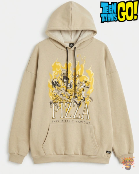 DC Teen Titans Pizza Hoodie Oversize | Teen Titans | This Is Feliz Navidad