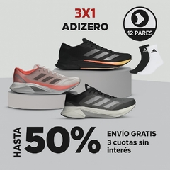 ¡PROMO EXCLUSIVA! ADIZERO 3X1 + 12 PARES DE MEDIAS DE REGALO
