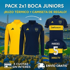 Buzo Térmico Entrenamiento Boca Juniors + Camiseta de Regalo (Paredes) - comprar online