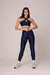 calça legging e top azul marinho