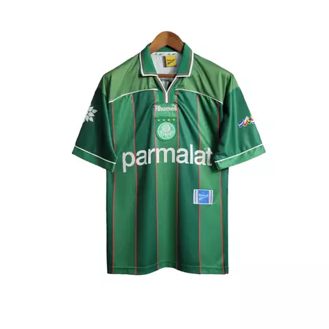 Camisa Retrô Palmeiras I 1999 - Torcedor Rhumell Masculina - Verde com listras em branco - comprar online