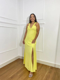 Vestido Longo Duas Alça C/ Fenda