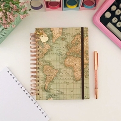 Caderno Wire-o - Mapa Mundi - comprar online