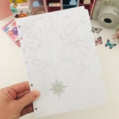 Caderno Wire-o - Mapa Mundi na internet