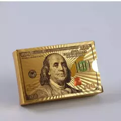 Baralho Dólar Cartão De Jogo Dourado 24K Prova D'água - Moto Toca