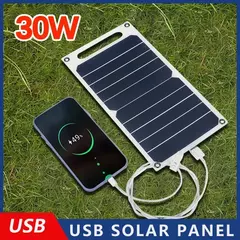 Painel solar 30w com usb, à prova de água - comprar online