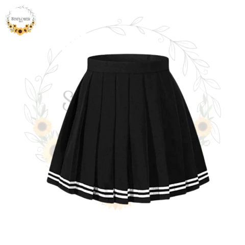 Pollera Tableada Negra - comprar online