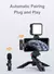 Mamen vlogging kit equipamento tripé de telefone com microfone de lapela sem fi