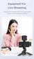 Imagem do Mamen vlogging kit equipamento tripé de telefone com microfone de lapela sem fi