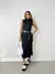 Vestido Feminino Midi Regata com Gola Falsa Roberta Ref. 1499
