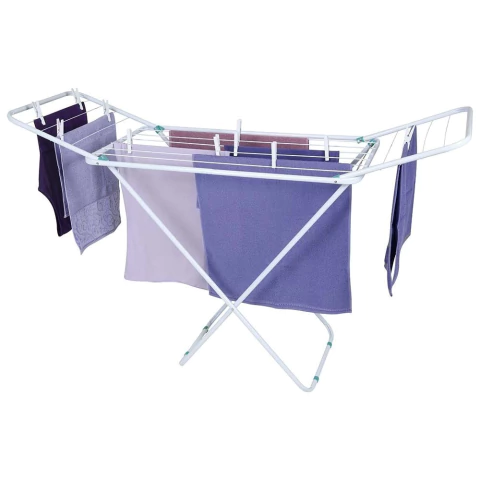 Varal De Chão Abas Slim Dobrável Retrátil Aço Reforçado Mor