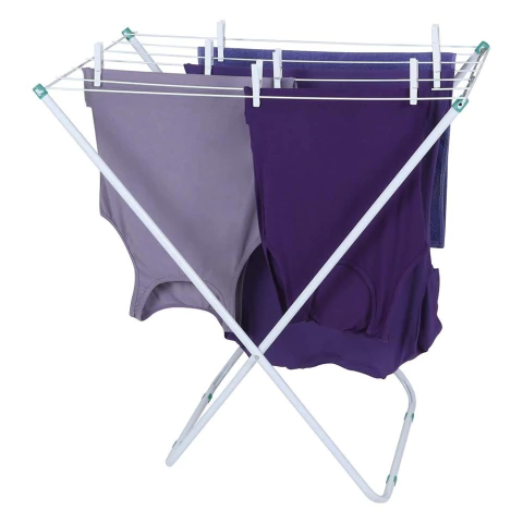 Varal De Chão Slim Dobrável Retrátil Aço Reforçado Mor