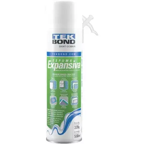 Espuma Expansiva de PU 500ml/320g Tekbond