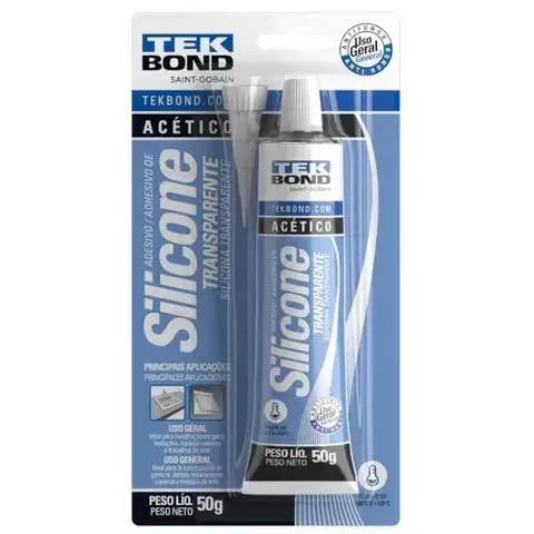 Silicone Acético Transparente 50g Tekbond
