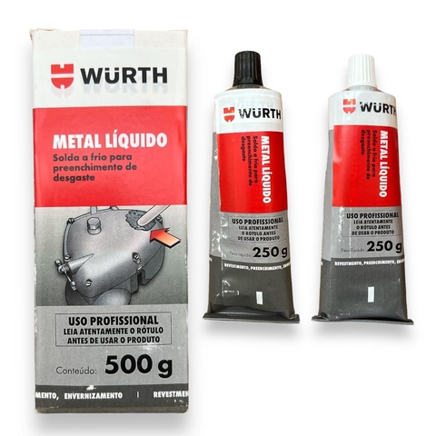 Adesivo Epoxi Metal Liquido Bi-Componente (A+B) 500g Wurth