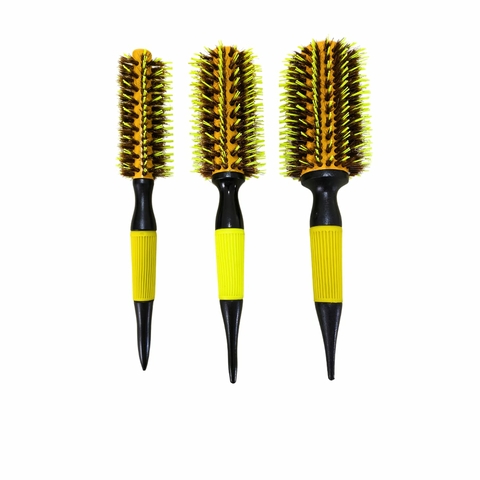 kit 3 escova cerdas javali profissional 12 - 16 -20