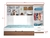 Jogo de Quarto Chiara Branco Amadeirado 4 Peças - Roupeiro 2 portas, Módulo Aéreo e Cama com Auxiliar - Phoenix Baby - comprar online