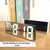 Relógio Despertador Digital De Mesa 16X2.5X6cm Decorativo Alarme Temperatura Pilha AAA Usb Preto