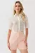 Camisa Mix Crepe e Renda - comprar online