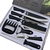Kit Churrasco Conjunto de 08 Peças Facas Gourmet Corte Navalha Antiaderente Premium Presente Maleta