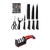 Kit Churrasco Conjunto de 08 Peças Facas Gourmet Corte Navalha Antiaderente Premium Presente Maleta