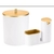KIT LIXEIRA 5L PORTA DETERGENTE LÍQUIDO BRANCO COM DOURADO FOSCO - Casa  House Chic