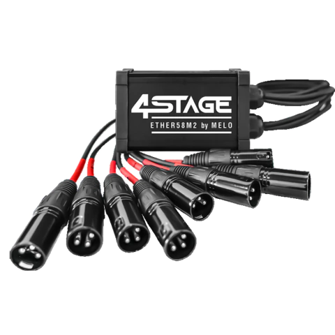 ETHER58M2 Multired" O Snake Ethernet De 8 Canales, Conecta Hasta 8 Dispositivos XLR De 3 Pines A Dos Puertos Ethernet