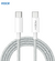 Cabo USB-C | USB-C - Nylon Trançado 100w - 2 metros | R6 Rock Space - Branco - comprar online