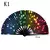 1pc ventilador dobrável de bambu/plástico osso ventilador colorido rave fãs v - BRIHZA STORE