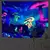 Imagem do Tapeçaria fluorescente UV fluorescente psicodélica cogumelo suspenso na parede