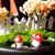 50 peças mini cogumelo vermelho jardim pontilhado pequeno vaso diy brinquedo ca