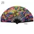 Imagem do 1pc ventilador dobrável de bambu/plástico osso ventilador colorido rave fãs v