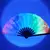 1pc ventilador dobrável de bambu/plástico osso ventilador colorido rave fãs v - comprar online