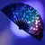 1pc ventilador dobrável de bambu/plástico osso ventilador colorido rave fãs v