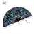 1pc ventilador dobrável de bambu/plástico osso ventilador colorido rave fãs v