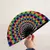 1pc ventilador dobrável de bambu/plástico osso ventilador colorido rave fãs v - comprar online
