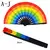 1pc ventilador dobrável de bambu/plástico osso ventilador colorido rave fãs v - loja online